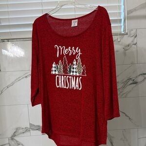 Red Christmas Tunic Top